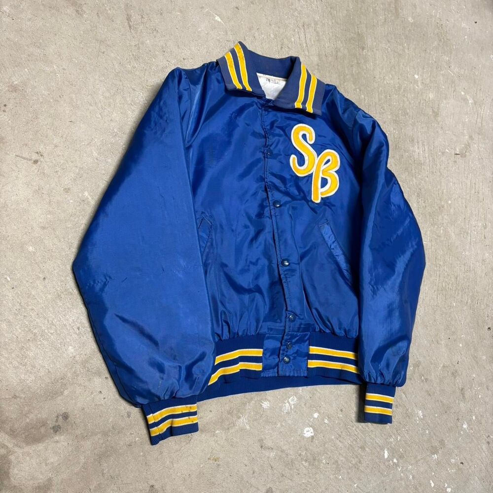 American-vintage Men's Blue and Navy Jacket